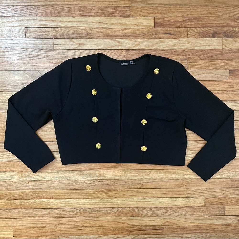 BOOHOO Black Cropped Blazer